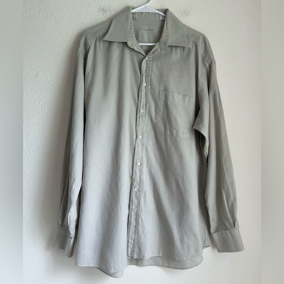 SET OF 2 Ermenegildo Zegna Blue Tan Dress Shirts 42 16.5 - Picture 10 of 14